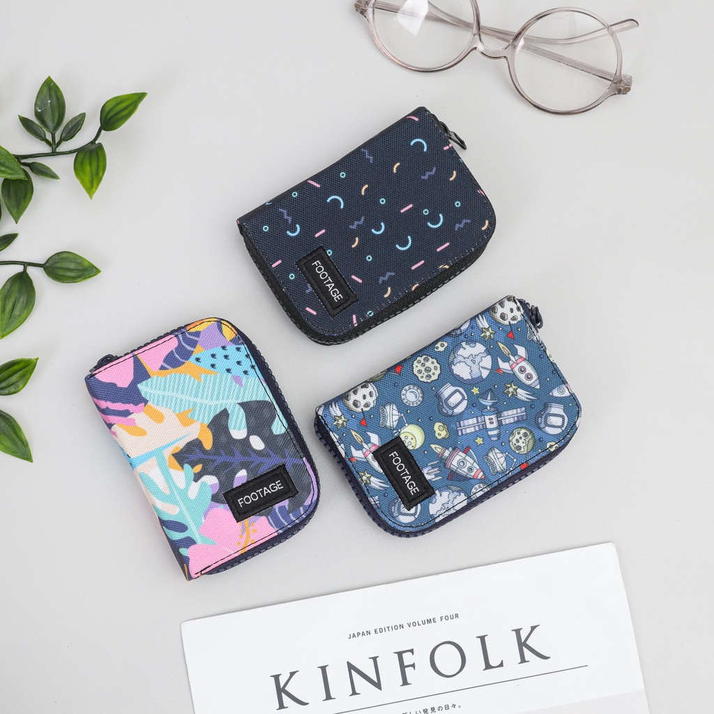 Dompet Kartu Card Holder Wallet Pria Wanita Banyak Slot Motif Footage