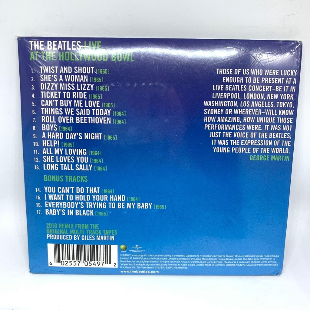 CD The Beatles Live at Hollywood Bowl Original Album