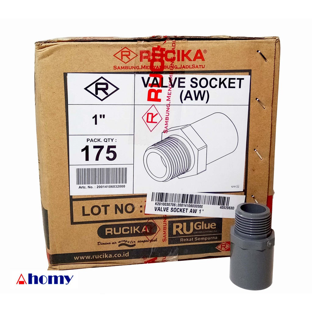 Jual Sock Drat Luar Tebal Ts Aw Rucika Valve Socket Pvc Shopee Indonesia