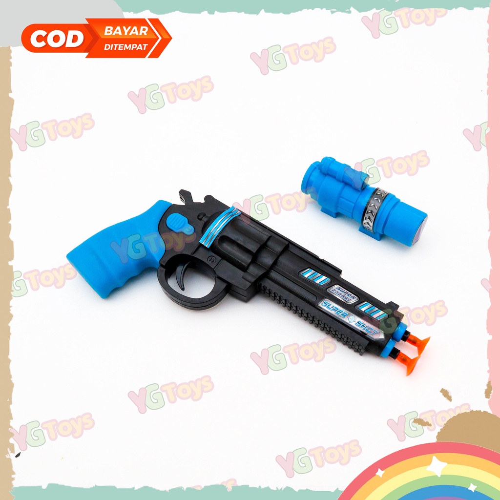 YGtoys Mainan Tembak Tembakan Anak Laki Laki Pistol Pistolan Sniper Scope Bongkar Pasang Double Barrel