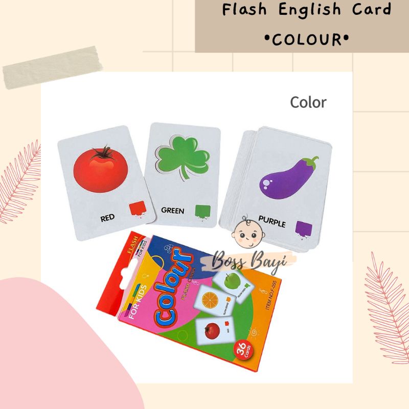 BOSS BAYI - Flash English Card / Mainan Kartu Bergambar Belajar Bahasa Inggris Anak