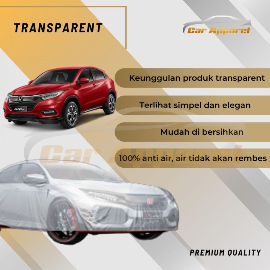 Cover Mobil HRV Transparan / Transparent Car Cover HRV