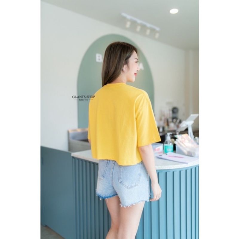 KAOS GIANTS BASIC CROP||TULISAN MAYBE NOT