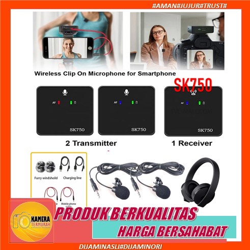 Microphone Mic Clip On Wireless Camera HP Uniqcam SK750 Mikrofon Dual