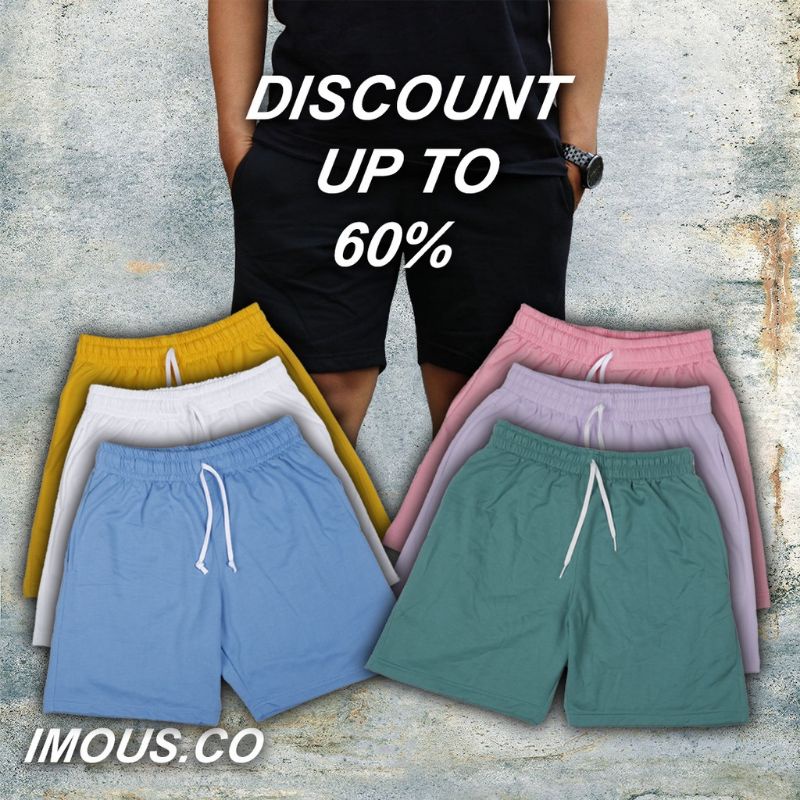 Imous.co Celana pendek pria Boardshort coklat tua unisex