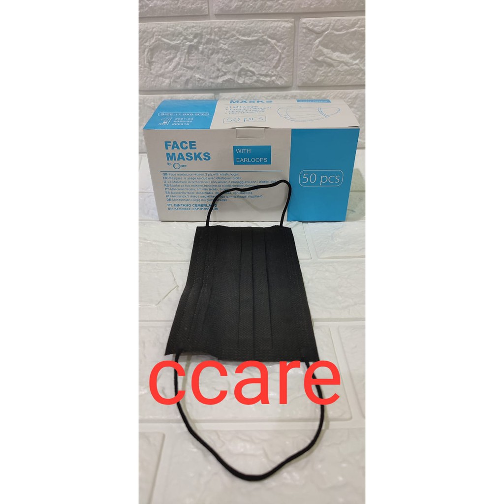 MASKER/ICARE/EARLOOP/MASKER HITAM/PUTIH/HIJAB/3PLAY/MEDIS/DISPOSABLE FACE MASK-6