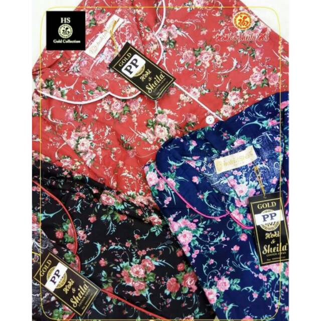 BAJU TIDUR WANITA#PP GOLD DEWASA#PIYAMA HOKI & SHEILA