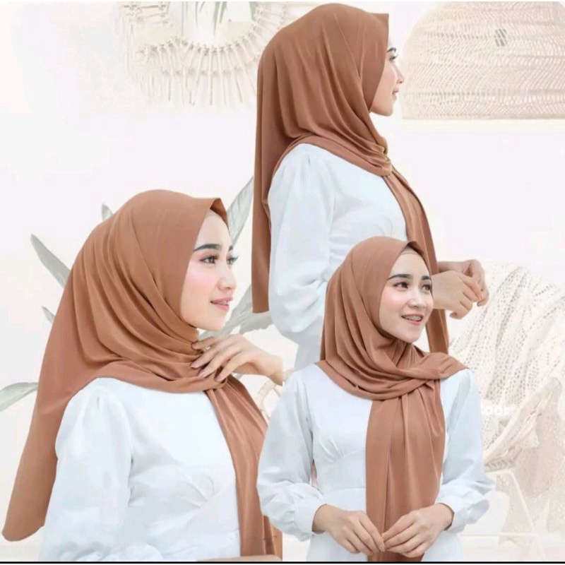 jilbab instan segi tiga oval jersey super