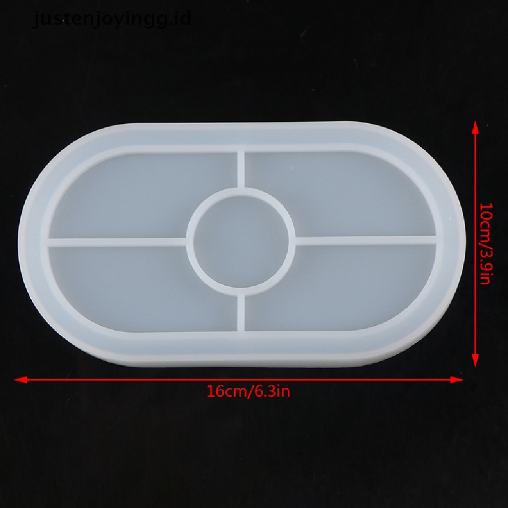 // justenjoyingg.id // Concrete Oval Mold Ashtray Coaster Square Flexible Silicone Tray Mold Epoxy ~