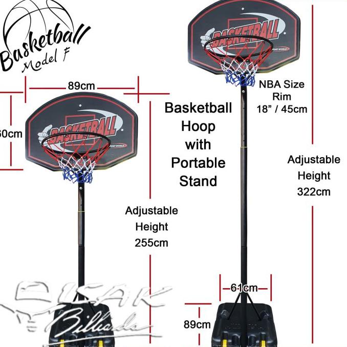 algifaruu - Portable Basketball Hoop F - Rim Bola Basket Ring Outdoor Indoor NBA