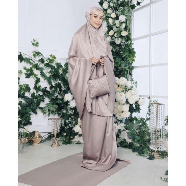 READY STOCK ‼️ PREMIUM MUKENA PLAIN 2 IN 1 RADWAH