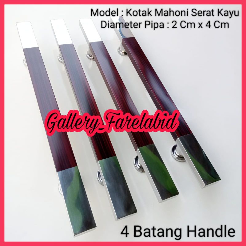 4 Batang Handle Pintu Rumah Stainless Steel Kotak 60 Cm Gagang Pintu Rumah Modern 45 Cm Pegangan Pintu Kupu Tarung Besar Tarikan Pintu Rumah Utama Minimalis