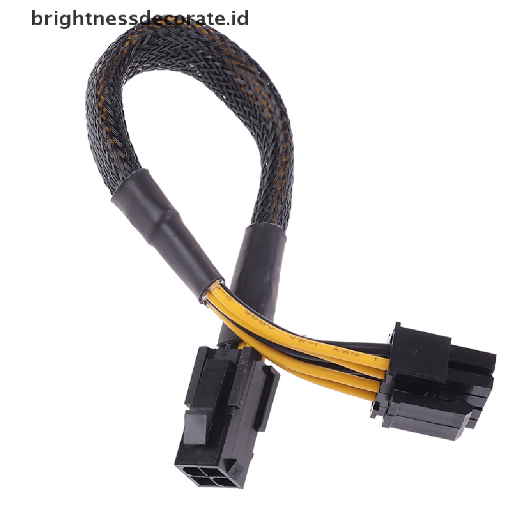 1pc Kabel Adapter Converter Power Cpu 4Pin To 8pin 20cm Untuk Kantor