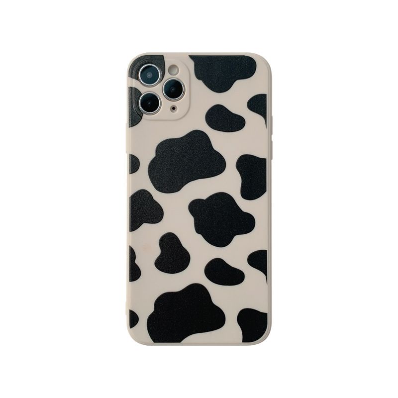 Bara | Case iphone Cartoon Milk Cow Pattern Side print TPU Phone Case For iPhone 11 Pro Max X Xr Xs Max 7 8 Plus Se 2020 12 pro max 12 mini 13 pro max 13 mini