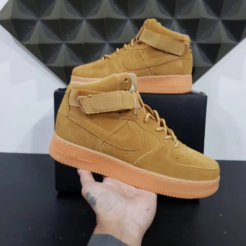 Sepatu Nike Air Force 1 Mid Wheat Brown