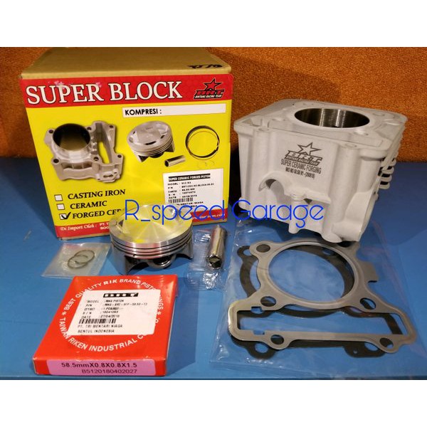 Dijual BLOK CERAMIC & FORGED PISTON BRT MIO M3 58.50 Terlaris
