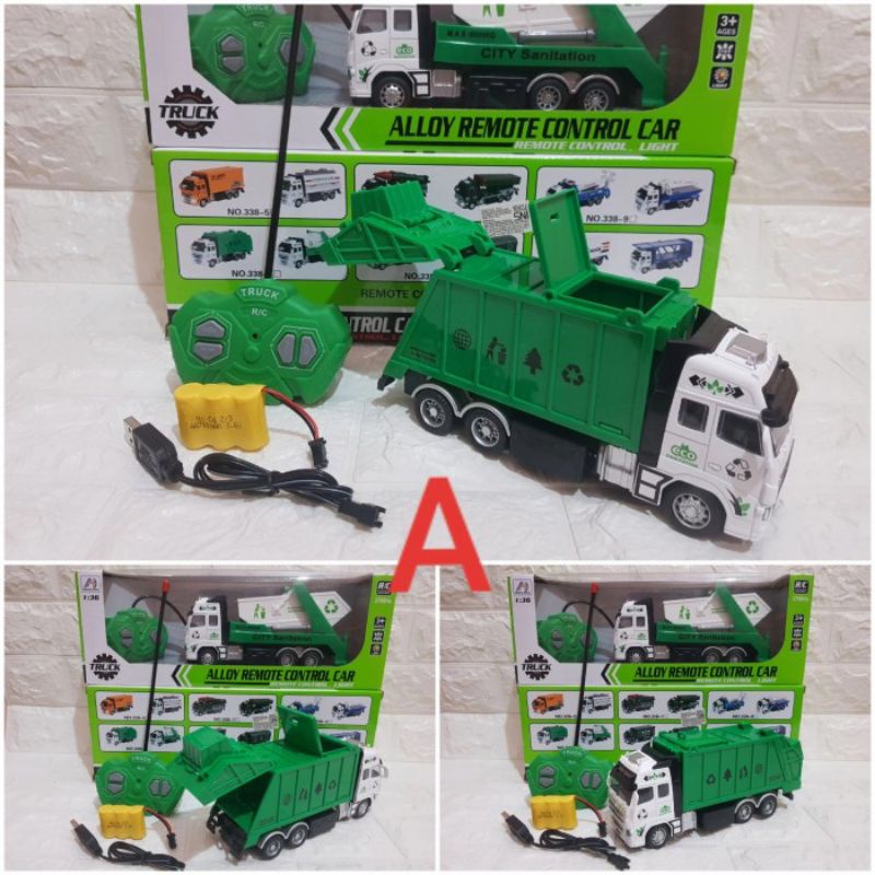Mainan Remote Control Mobil Truk Sampah - Mainan RC Car Truk Sampah