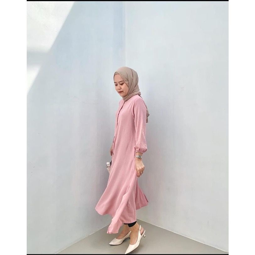 Laudya Midi Dress Crincle Premium