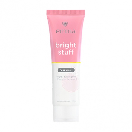 Paket Emina Bright Stuff untuk Mencerahkan Cocok untuk Semua Jenis Kulit 2 pcs ( Face wash 50 ml + Moisturizer Cream 20 ml )