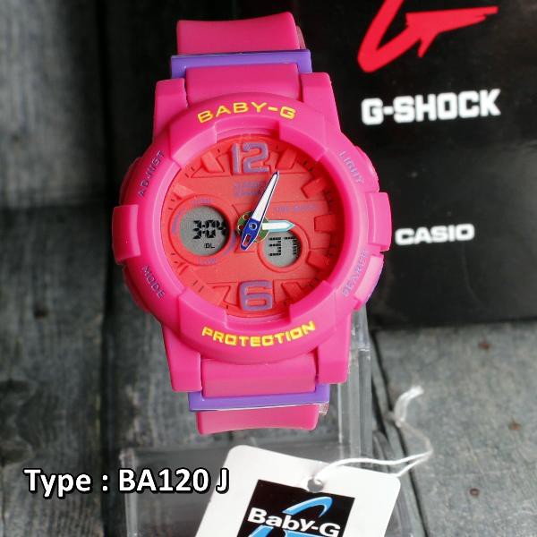 TERMURAH MODEL TERBARU  Baby G Full Pink / Merah Muda BA120J/Jam Tangan Wanita / anak anak