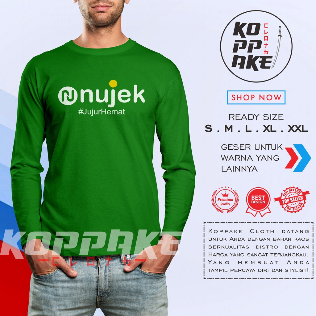 Kaos Nujek Logo Lengan Panjang Baju Perusahaan