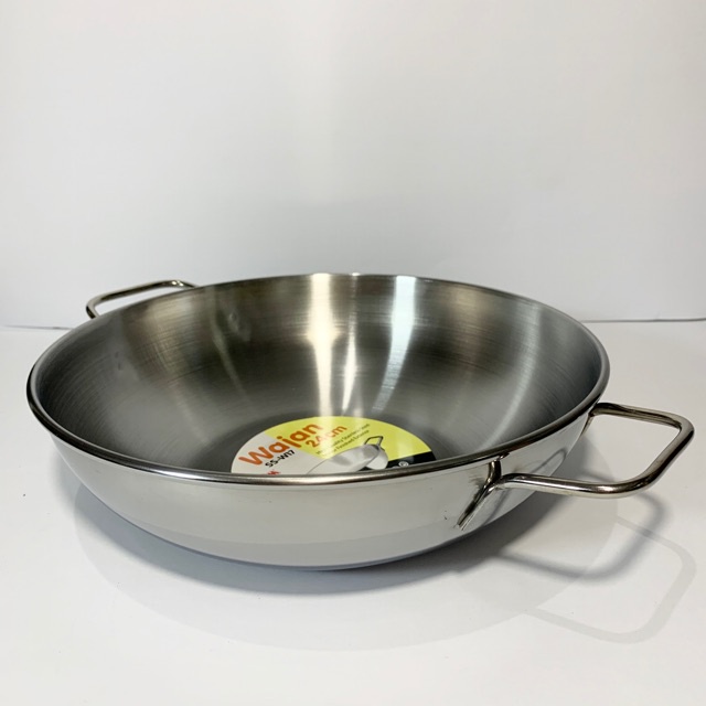 WAJAN MASAK STAINLESS WAJAN 24 30 CM MASPION SS W17 PENGGORENGAN WOK KUALI ANTI KARAT BISA KOMPOR LISTRIK DAN INDUKSI