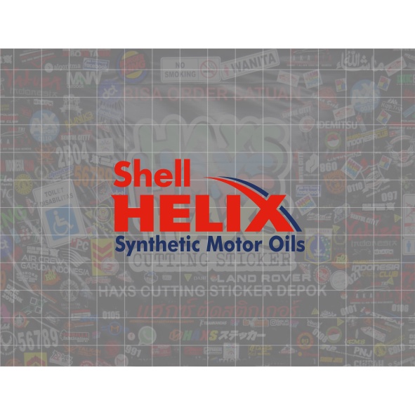 Cutting Sticker Shell Helix Ukuran 7 Cm Untuk Motor Mobil