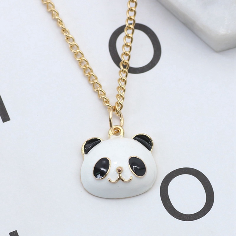 Fancyqube Kalung Liontin Panda Kristal Bening Untuk Wanita