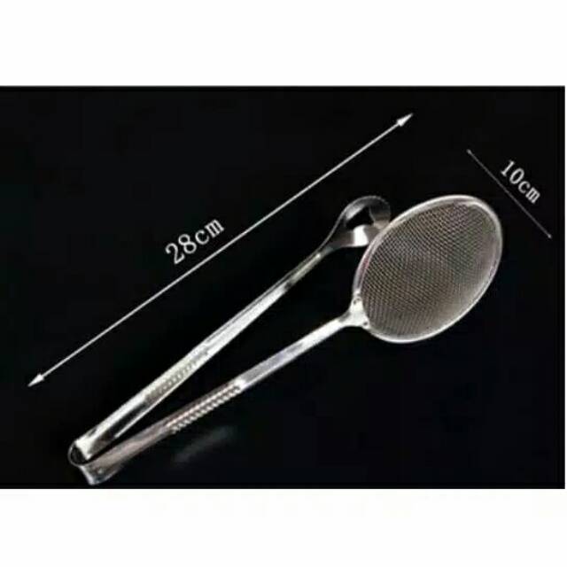 Jepitan tirisan gorengan 2in1 (Peralatan alat masak dapur stainless)-4