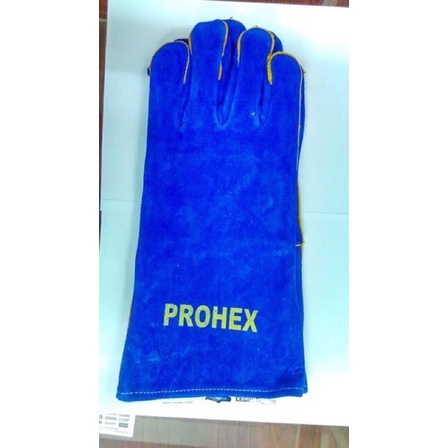 SARUNG TANGAN LAS KULIT BIRU 14 INCH HASSTON