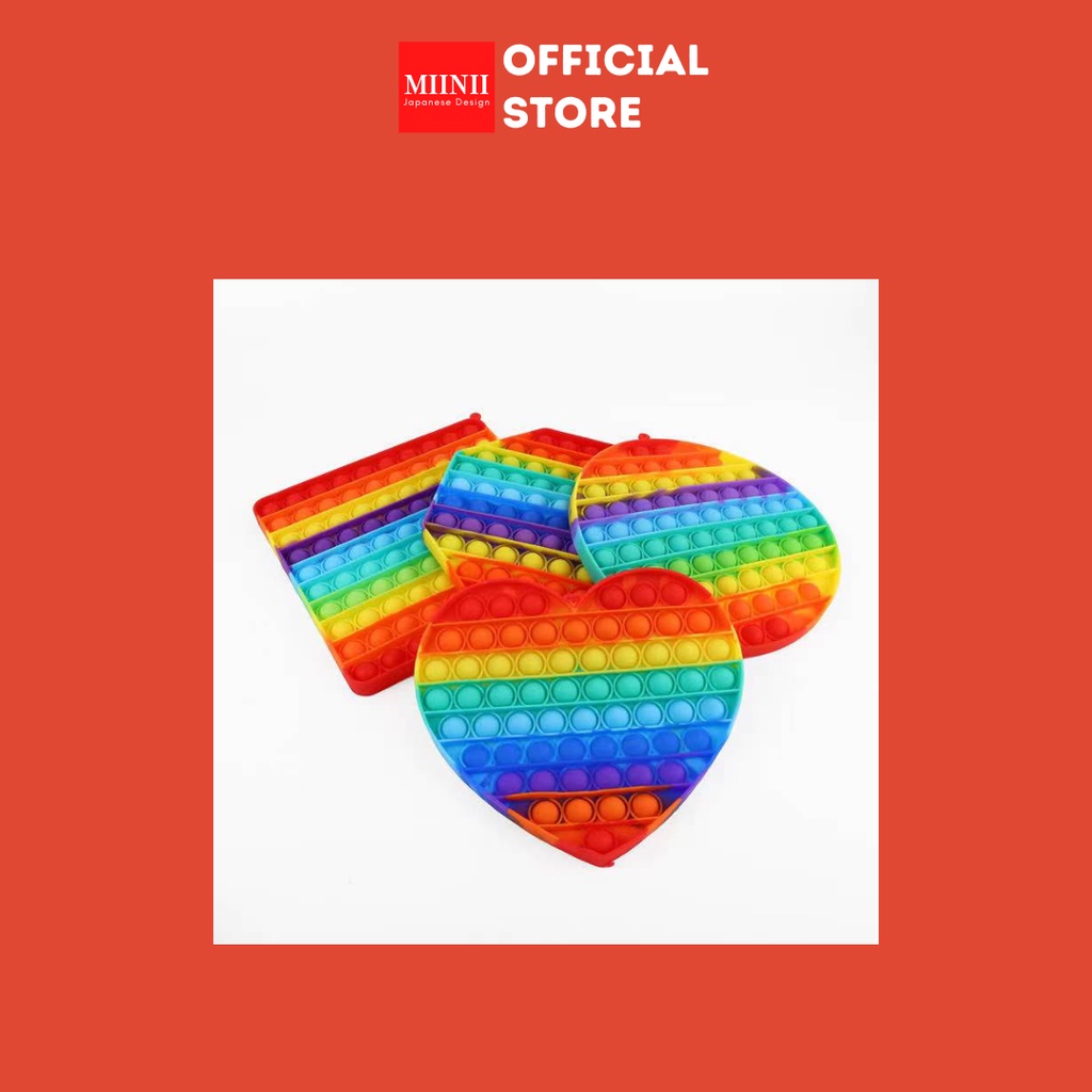 MIINII Pop-It Murah Rainbow Unicorn Fidget Push Pop Its Fidget Toy Push Bubble Kids