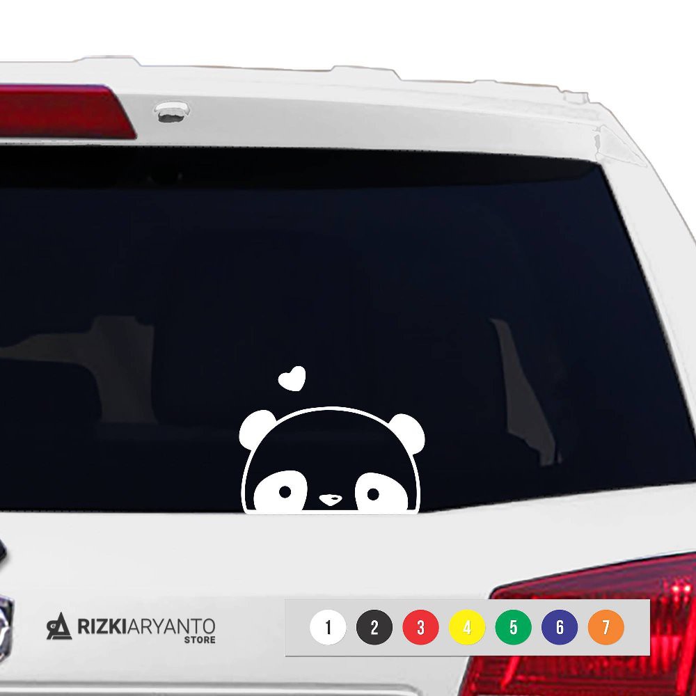 Stiker Kaca Mobil Panda Ngintip Lucu Sticker