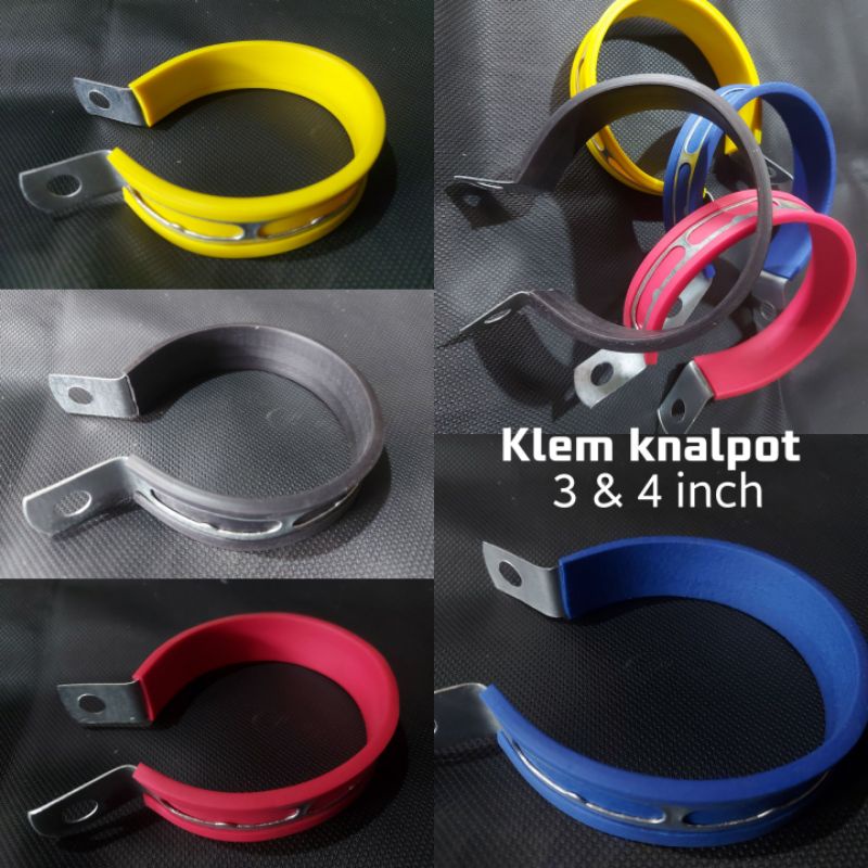 KLEM KNALPOT HITAM 3 INCH &amp; 4 INCH UNIVERSAL