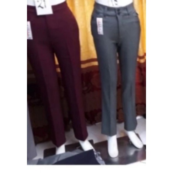 Celana Kerja / Bahan / Dasar / Kantor Wanita Navy by Ezraz