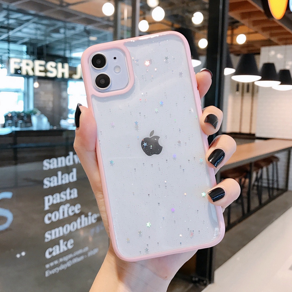 Candy Transparent Phone Case For iPhone 11 12 Pro Max XS X XR 7+ 8 plus SE 2020 Soft Shockproof Cases Cover