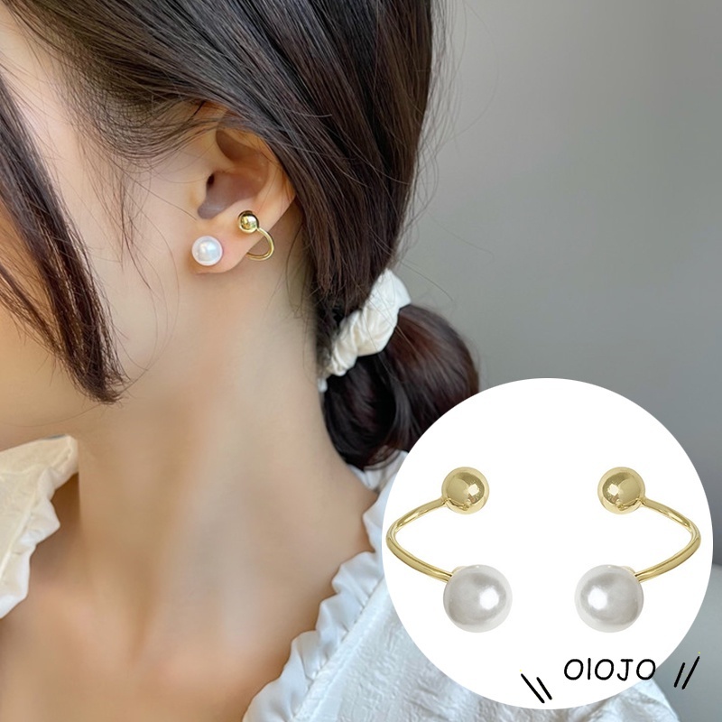 S925 Perak Korea Retro Anting Mutiara Fashion Anting Untuk Wanita Perhiasan Aksesoris - olo