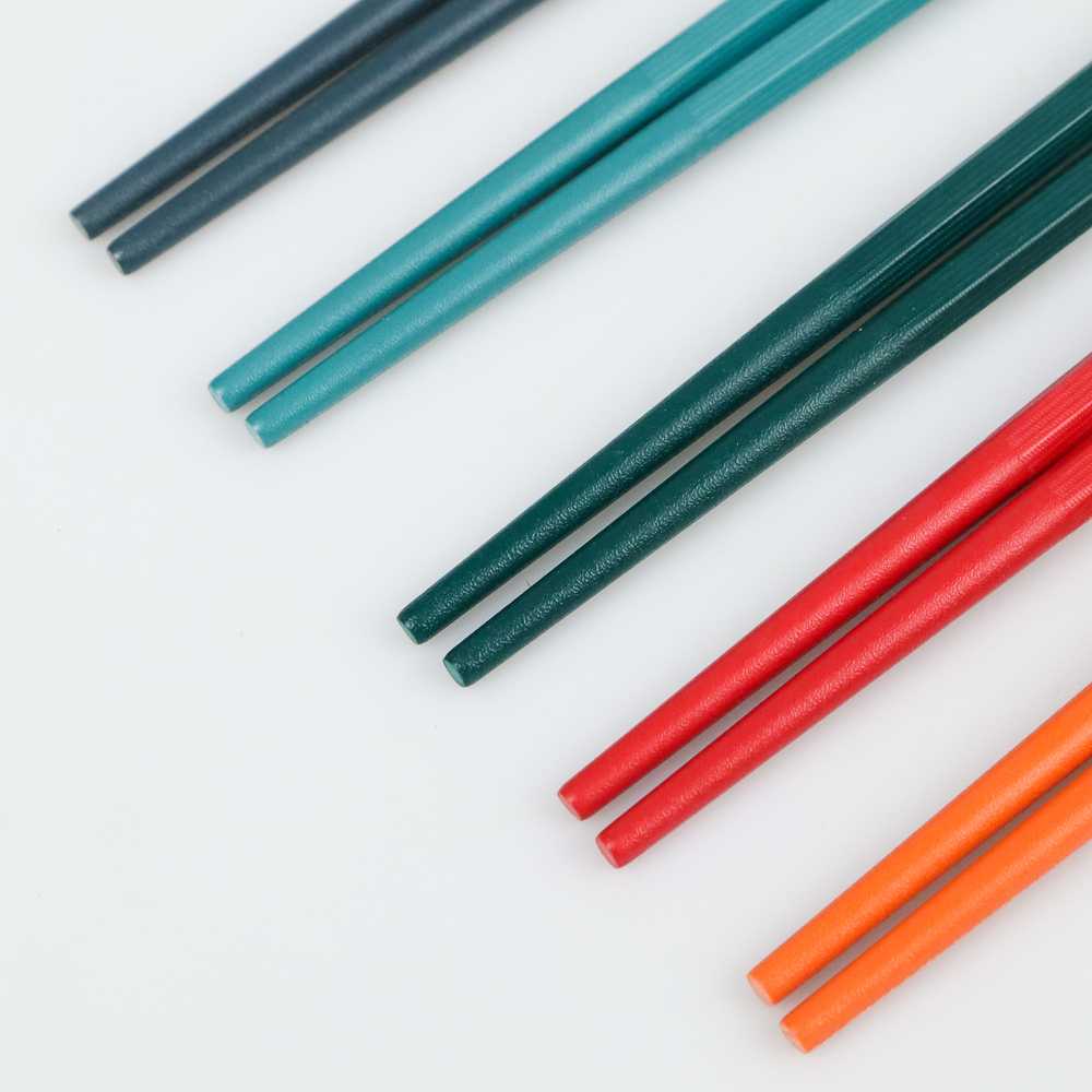 Alat Makan Sumpit Japanese Style Chopstick 5 Pasang Sumpit Kayu Motif Unik Multicolor Peralatan Dapur Berkualitas