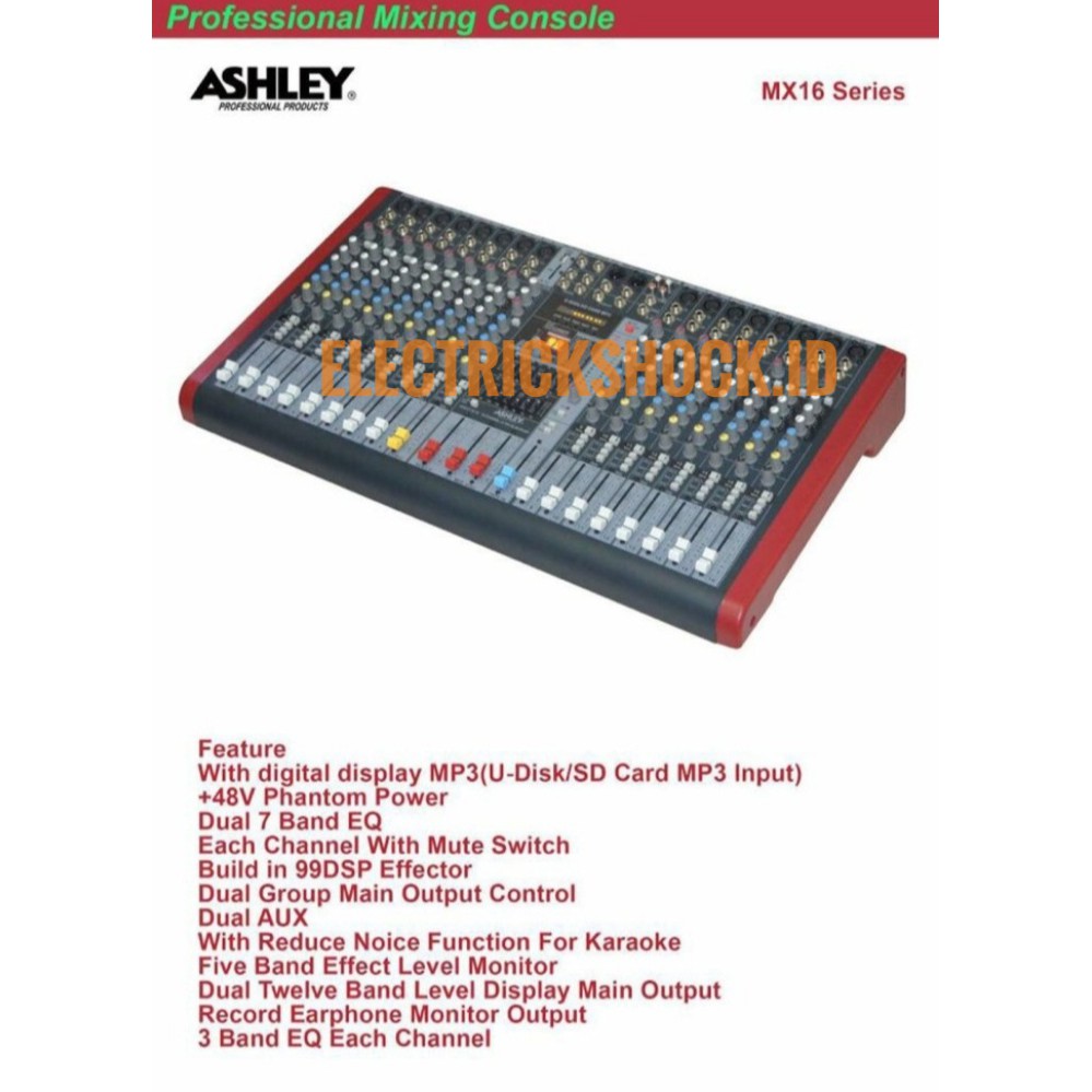 MIXER AUDIO ASHLEY MX 16 / ASHLEY MX16 ( 16 Channel )