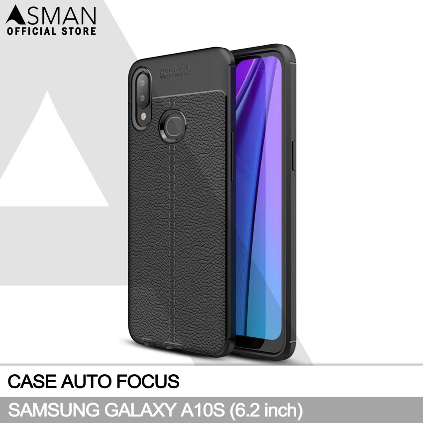 Auto Focus Samsung Galaxy A10s (6.2&quot;) | Soft Case Leather Premium - Hitam