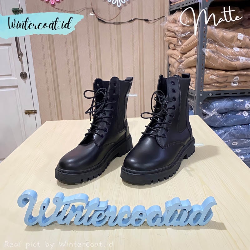 Boots wanita import fashion korea irene sepatu cewek boot autumn winter