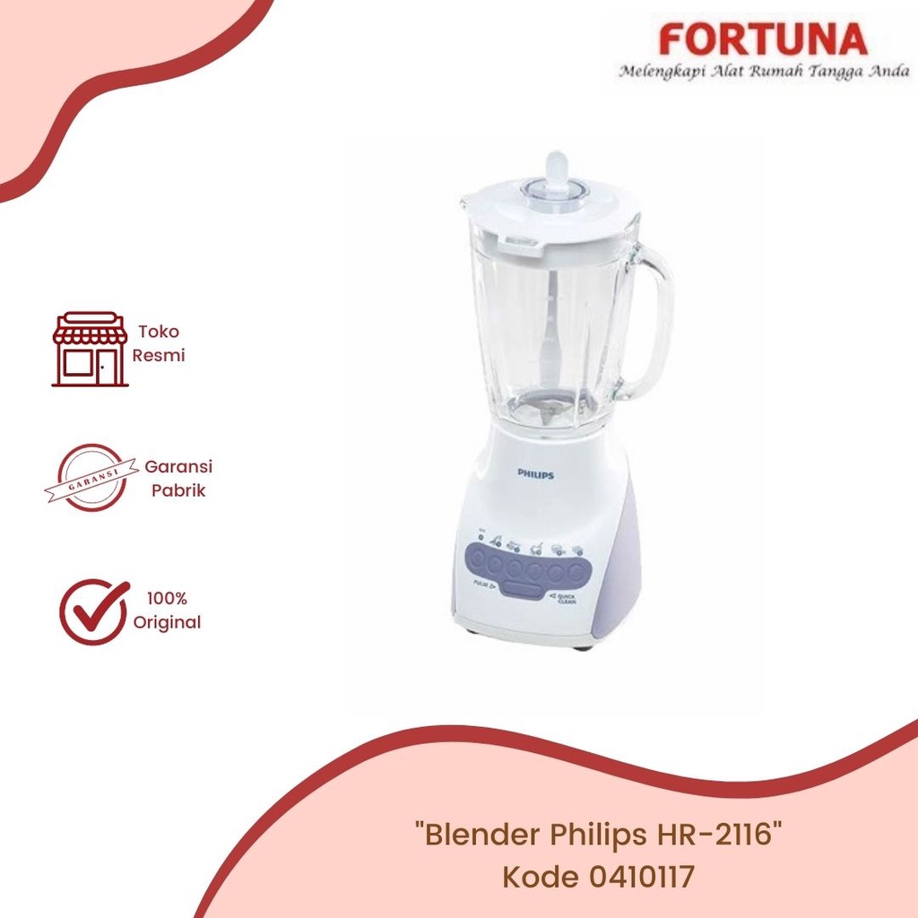 Blender Philips HR-2116 / Blender Philips Glass / Blender Kaca Philips HR-2116