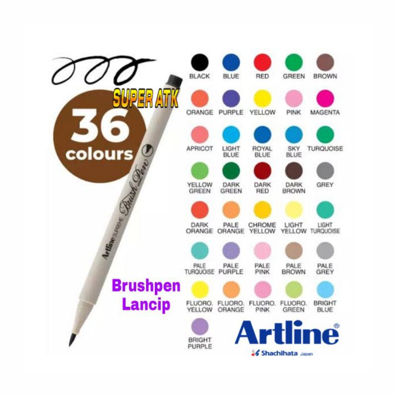 

BRUSH PEN ARTLINE SUPREME BRUSH MARKER kuas lancip dan lentur