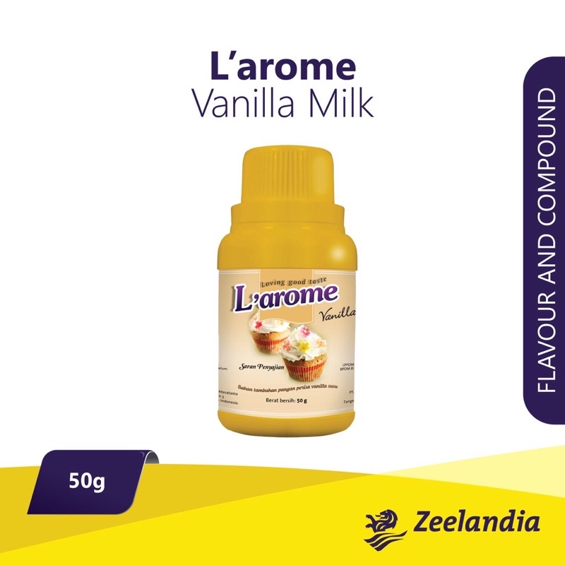 L’arome VANILLA MILK Powder 50gr - Zeelandia Perisa Vanila Susu Larome