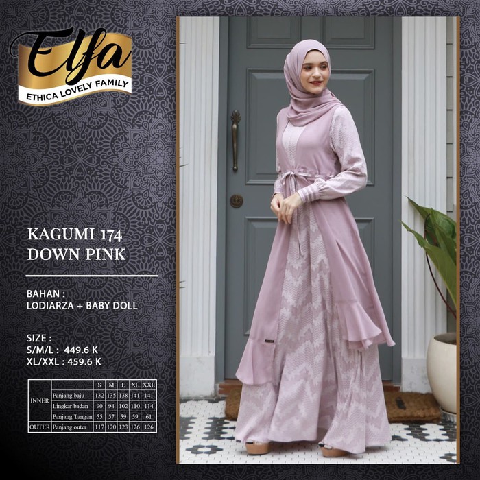 FASHION MUSLIM GAMIS TERBARU ETHICA KAGUMI 174 PREMIUM / KUALITAS ORIGINAL BRAND PUSAT