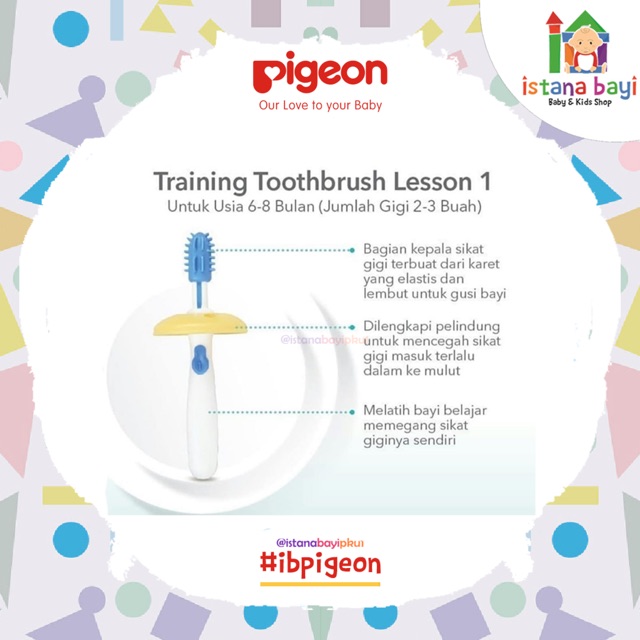 Pigeon Training Toothbrush L-1 /Pigeon Sikat gigi L-1