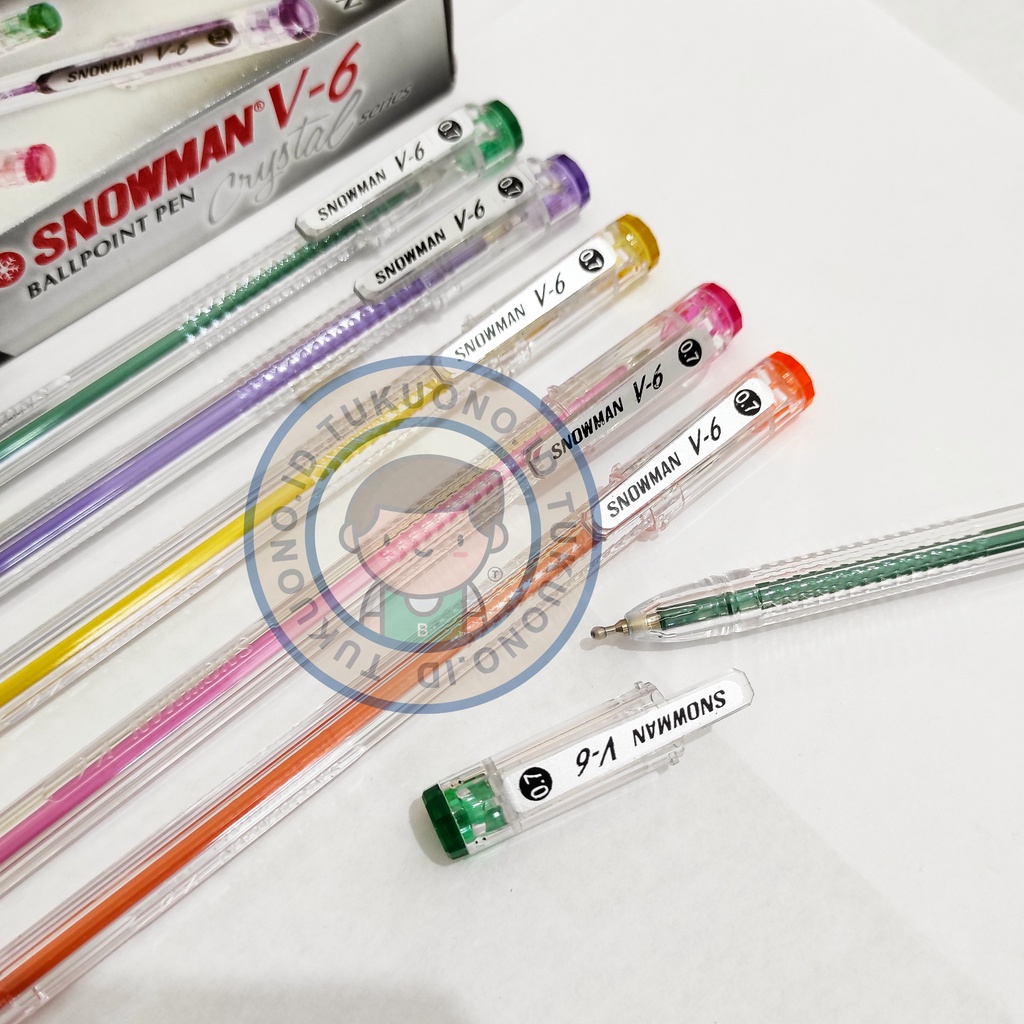 

SNOWMAN V6 Fine Point 0.7 | Ballpoint Pulpen Bolpen Pen