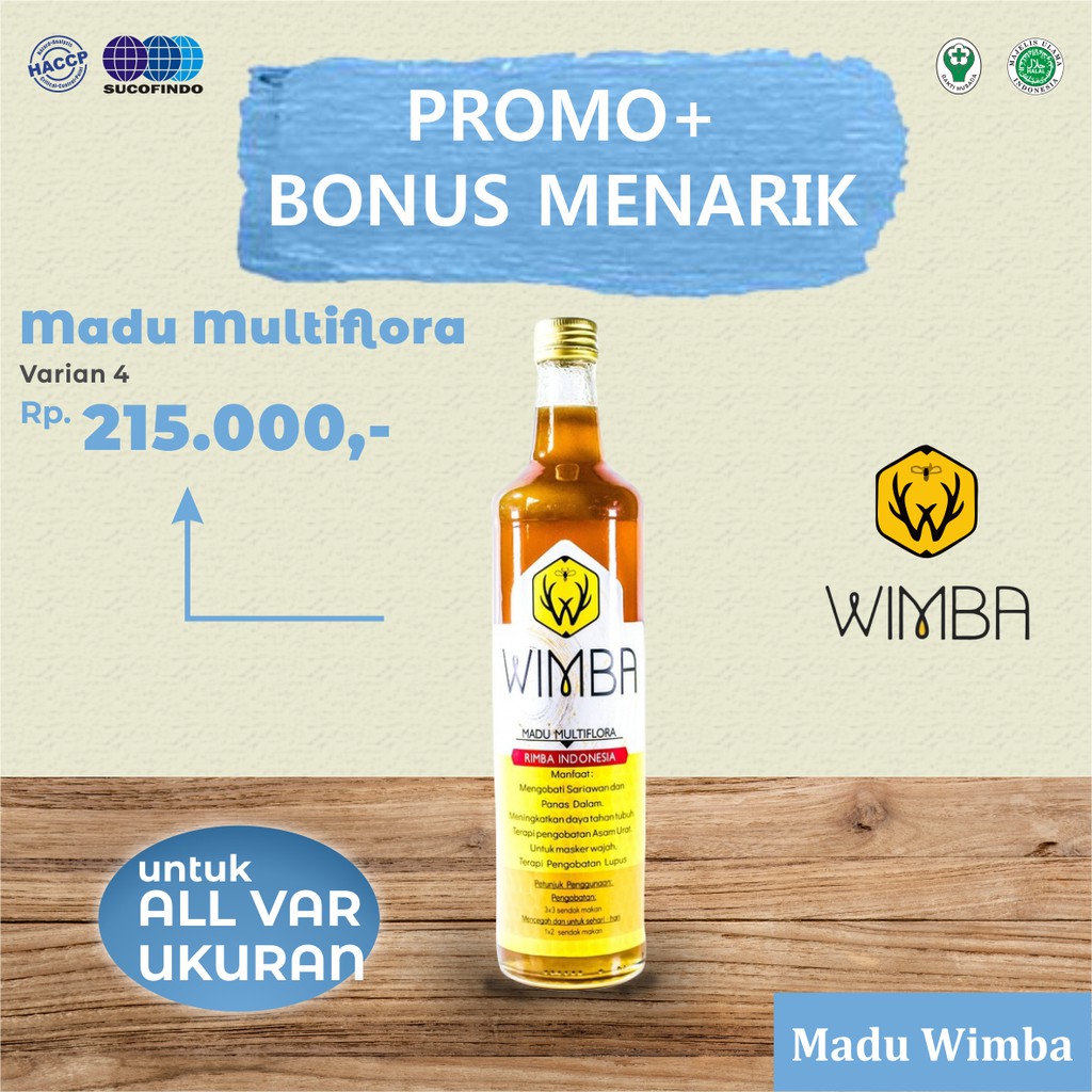 

Madu Multiflora 4 - Lebah Apis Mellifera / Madu Asli - Madu Wimba -