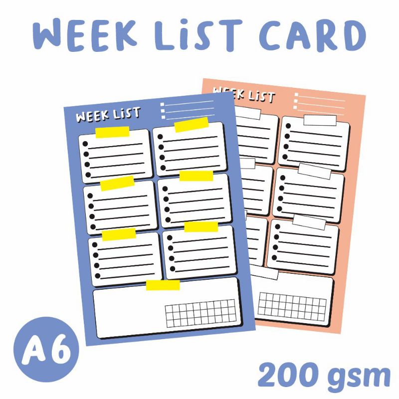 

To do list card Jurnal Notebook Notepad