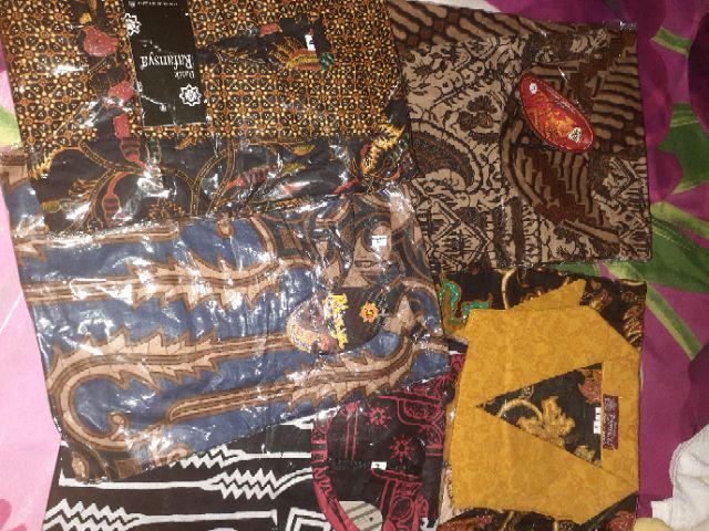 Blouse Batik Kombinasi Embos Size M L Xl Xxl Xxxl L5