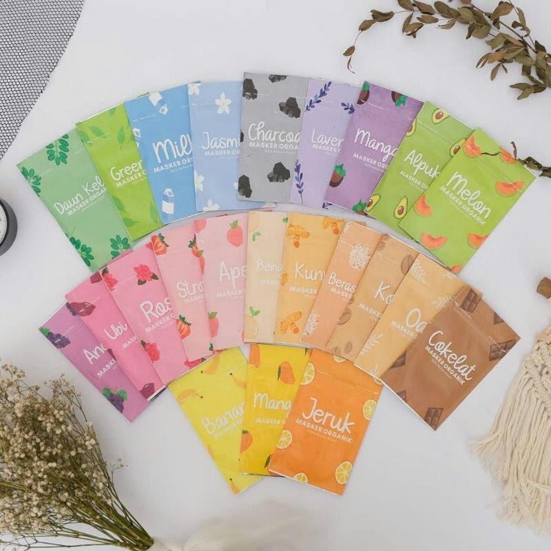 (KEMASAN BARU) MASKER ORGANIK 15 GRAM / ORGANIC FACE MASK / MASKER WAJAH